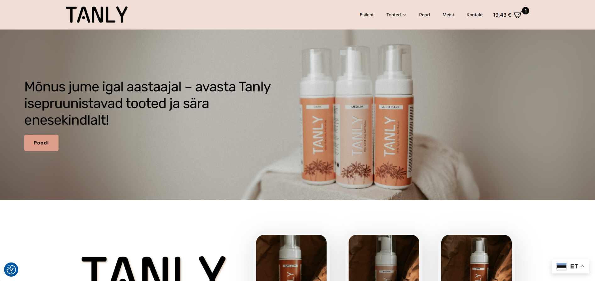 Tanly.ee – E-pood / Brändidisain
